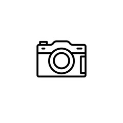 Photo camera vector icon. modern camera icon isolated on white background
