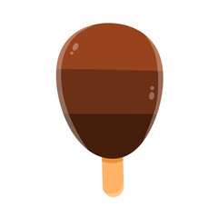 Chocolate ice cream on a stick