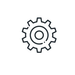 gear icon on white background