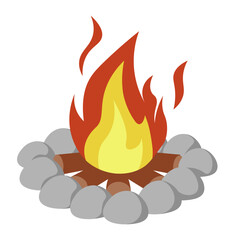 Campfire Illustration Vector