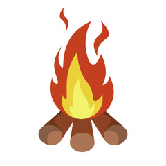 Campfire Illustration Vector