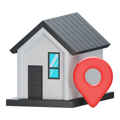 home location 3d icon illustration