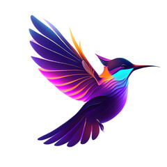 Hummingbird icon. Vector illustration isolated on a white background.