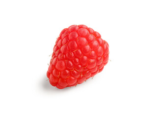 Fresh raspberry on white background