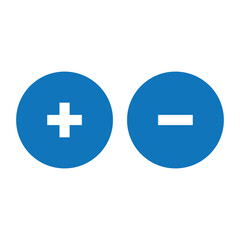 Obraz premium plus and minus button icon vector