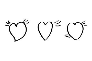 Heart icons. Vector illustration. EPS 10.