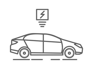 electric car illustration icon