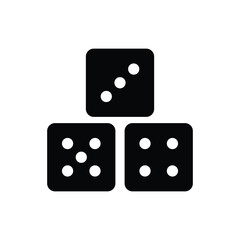 Domino dice vector icon. isolated on white background. vector illustration