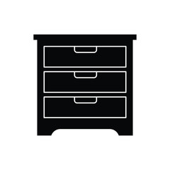 Chest of drawers icon design. isolated on white background. vector illustration
