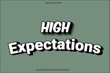 High expectation Effect Editable Text Effect 3D Emboss Gradient Style