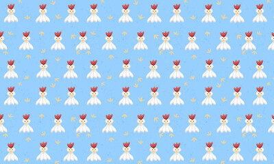 Chicken background blue 