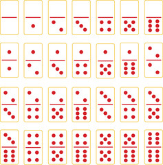 Set of dominos card clipart