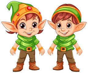 Cute Chrustmas eld cartoon character