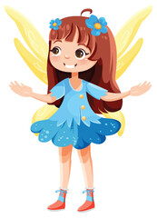 Beautiful fairy cartoon character