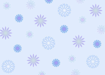 Seamless blue flowers pattern
