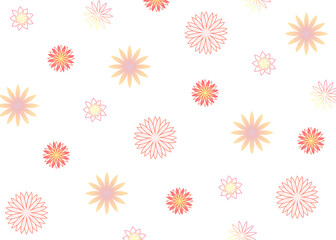 Seamless red florals pattern