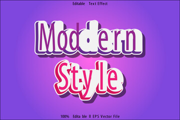 Modern Style Editable Text Effect