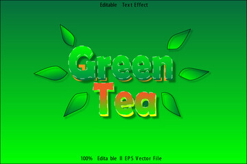 Green Tea Editable Text Effect