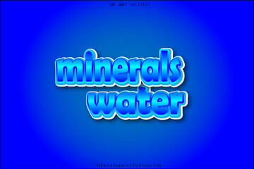 Minerals Water Editable Text Effect