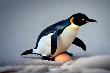 penguin hatching. generative ai