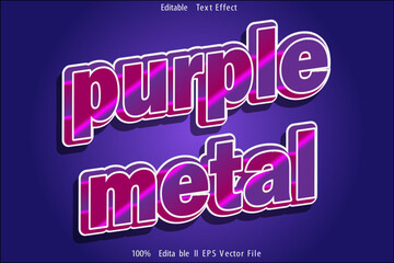 Purple Metal Editable Text Effect