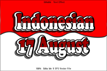 Indonesian 17 August Editable Text Effect