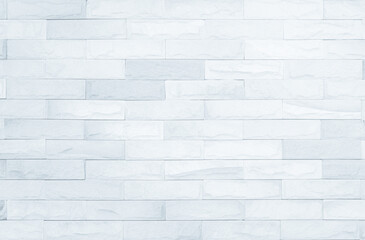 White grunge brick wall texture background for stone tile block painted in grey light color wallpaper modern interior and exterior and room backdrop design.