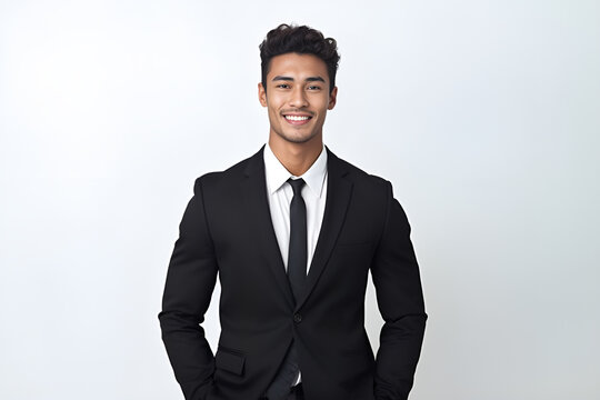 A handsome charming South East Asian Businessman, Malaysian, Indonesian in suit and tie