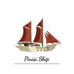 Pinisi ship tradisional 