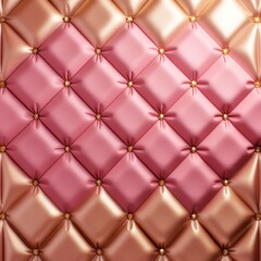 Obraz premium Pink and Gold Luxury Pattern Chair Cushion bed upholstery pattern Background Pattern Generative Ai