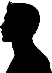 Portrait Man Head Silhouette Illustration Vector
