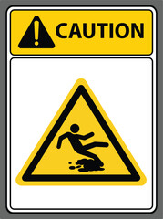 be careful slippery.,oily surface.,Caution sign