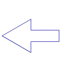 blue arrow isolated on white