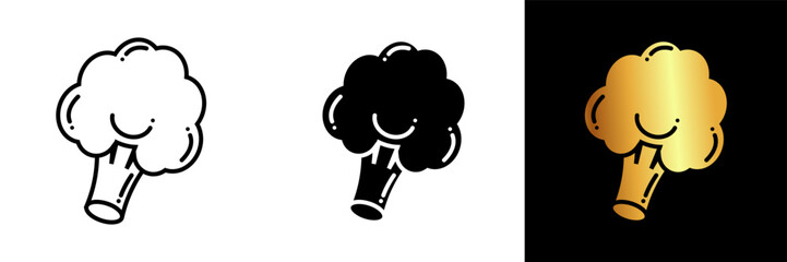 Broccoli icon represents a nutritious and versatile vegetable known for its vibrant green color and distinct appearance. 