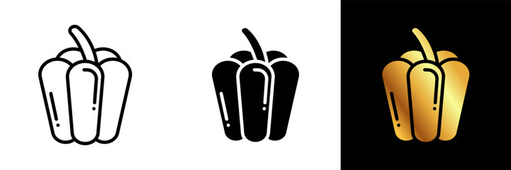 The Bell Pepper icon represents a vibrant and versatile vegetable known for its crisp texture and vibrant colors.