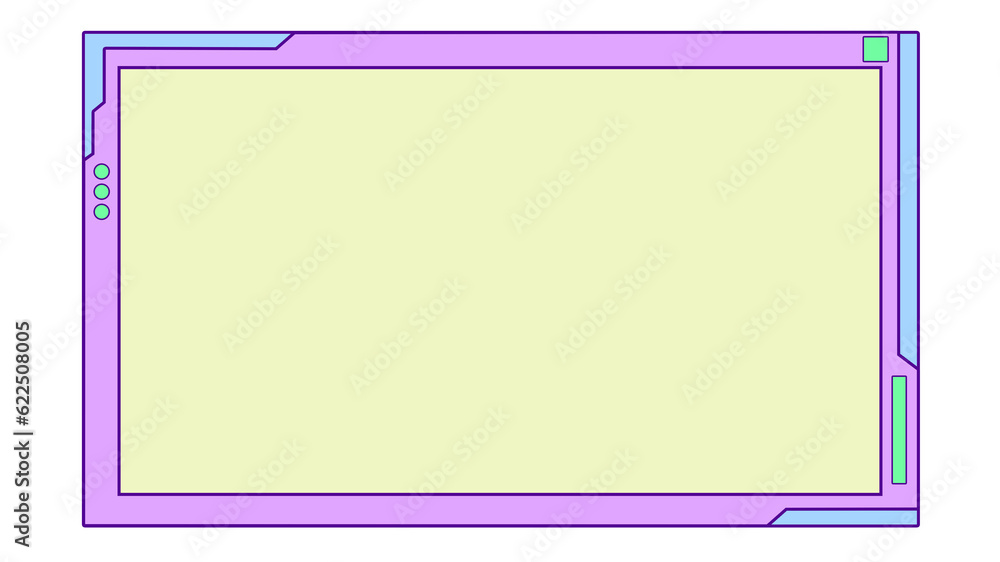 Poster retro frame computer window style 90s