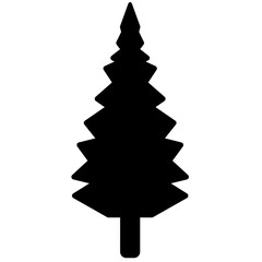 Tree icon vector illustration. Tree silhouette for icon, symbol or sign. Single tree symbol for design about plant, forest, nature, environment and ecology. Simple single icon of plant