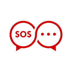 SOS icon design logo template illustration