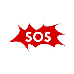 SOS icon design logo template illustration