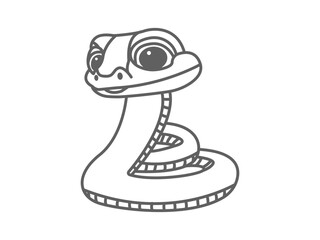 icon illustration of a cute snake design
