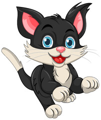 Black cat cartoon character