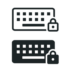 Keyboard padlock icon. Illustration vector