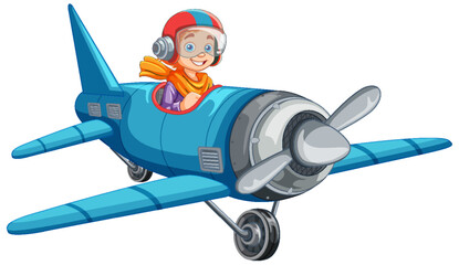Male pilot flying jet plane - obrazy, fototapety, plakaty