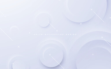 Abstract white circle shape light and shadow background