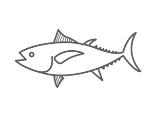 tuna fish illustration icon