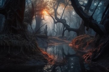 Mystical Wetlands: Exploring the Enchanting Depths of a Damp Forest