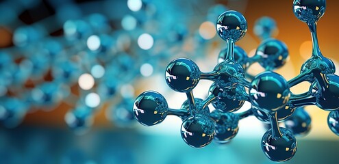 tech blue molecule background