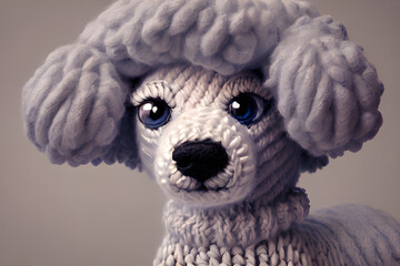 piece of woolen poodle Generative AI