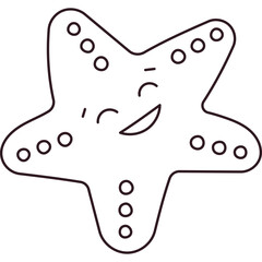 Starfish Coloring Page