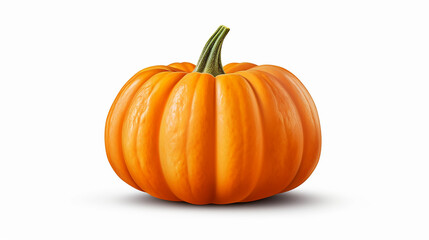 Realistic pumpkin with white background illustration